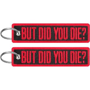 FRTKK 2 Pcs Embroidery keychain Key Ring Accessories, Double Sided Motorcycles Car Key Tags for Scooters Men and Women