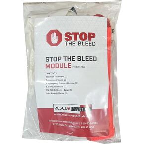 Rescue Essentials Stop The Bleed Module in a Poly Sealed Bag with Tear Notches - Public Access First Aid