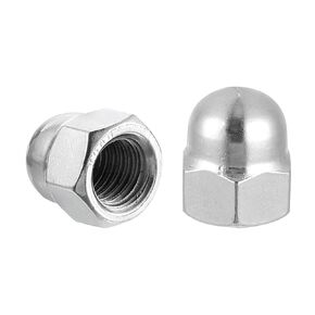 uxcell 5/16"-18 Acorn Cap Nuts, 20Pcs 304 Stainless Steel Dome Cap Head Acorn Nut Hardware Nuts for Bolt Cover, Silvery
