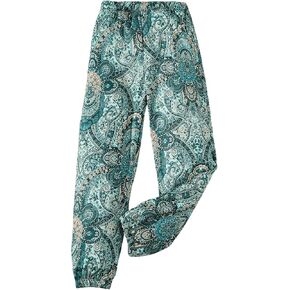 WDIRARA Girl's Floral Graphic Print Elastic Waist Sweatpants Jogger Pants Casual Trousers