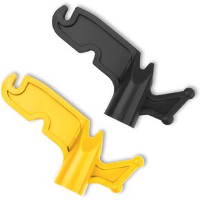2pcs Extension Pole Hook, 3/4" Inner Diameter Screw-in Multi-Purpose Plastic Utility Hook Attachment Plastic Pole Hook Hanging Hooks for Threaded Poles Bird Feeders Christmas Light Strings