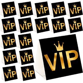 20 PCS VIP Table Sign Events,Parties,Club Signs,Table Tent Night, for Bottle Service,Reserved,bottle service sign,Restaurant,Business,Office,reserved table signs