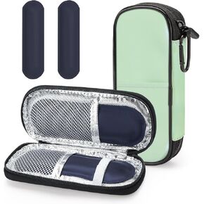 Mosla Insulin Cooler Travel Case with 2 Ice Packs for Insulin Pen Portable Medical Cooler Bag for Diabetes and Other Diabetic Supplies