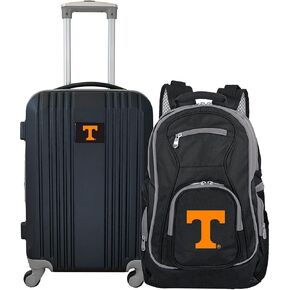 Denco University of Tennessee Volunteers 2-Piece Luggage Set, Includes 21-inch Two-Tone Hardcase Spinner and 19" Laptop Backpack