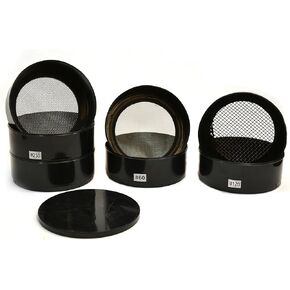 Eisco Labs 8 Piece Plastic Sieve/Strainer - Stainless Steel Mesh