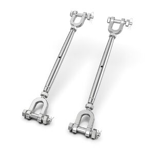 2 Pack Turnbuckle M6 1/4" 304 Stainless Steel Turnbuckles, 1600 lbs Working Load Limit, Closed Body Turnbuckles for Cables Wire Tensioner, Shade Sail Hardware, Clothesline