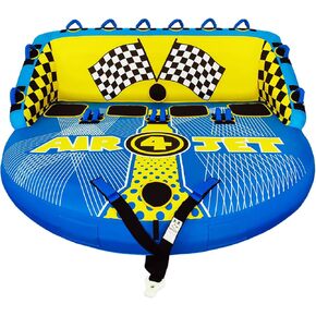 Towable Tubes for Boating 1-4 Person,Pull Tube, Super Sofa Tubes for Boats,Inflatable Boat Tube,Front&Back Tow Points w/Heavy-Duty Thick Nylon Cover for Water Sports