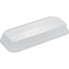 Restaurantware-LIDS ONLY: Matsuri Vision 8.8 x 3.7x 1.2 Inch Lids For Sushi Containers, 50 Airtight Lids - Containers Sold Separately, No-Fog Design, Clear Plastic Dome Lids, For Sushi Boxes