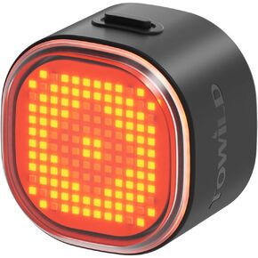 TOWILD TL08 Bike Tail Light Customized Patterns Full-Color Bike Rear Light,Brake Sensing Bicycle Rear Light for Night Ride,USB-C Rechargeable LED Back Lights,IPX6 Waterproof