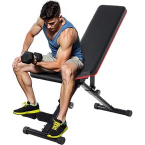 Weight Bench, Adjustable Workout Bench for Home Gym, Foldable Bench Press for Full Body Strength Training, 795LBS Capacity, Incline Decline Sit-Up Benches