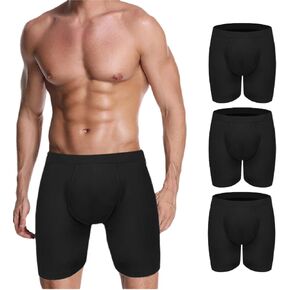 Mens Incontinence Boxer Briefs 3PCS Leakproof Urinary Incontinence Underwear for Men (Grey, M)