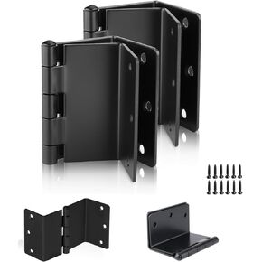 3.5 Inches Swing Black Offset Door Hinge, Expandable Door Hinges Offset Hinges Pivot Door Hardware Swing Black Hinge, Offset Door Hinges, Handicap Brass,- 2 Black Swing Hinge in Satin Chrome