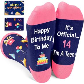 Zmart Gifts for Teenage Girls, Cool Birthday Gifts for 14 Year Old Girl 14th Birthday, Gifts for Teens Teenagers, Funny Crazy Silly Socks for Teens