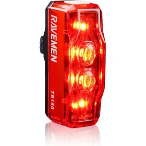 RAVEMEN TR150 Bike Tail Light, 280° Visible Bike Rear Light with Brake Detection and Auto On Off Feature