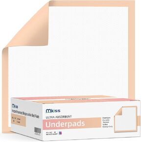 MKISS Incontinence Bed Pads 36" x 40"(50 Count), Heavy Duty Super Absorbent Disposable Underpads, Extra Large and Strength Chucks Pee Pads for Adults, Children, Babies, Elderly and Pets