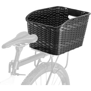 ROCKBROS Bike Basket Rear Durable Bicycle Rack Baskets Lightweight Bike Cargo Basket with 30L Large Capacity Easy to Install