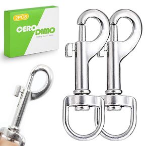 2 Pcs Swivel Eye Snap Hook, 3.5 Inch Single Ended Swivel Snaps, Scuba Bolt Snap, Leash Clips for Dog, and for Key, Pet Feed Buckets, Flag Pole Rope, Camera Strap and More