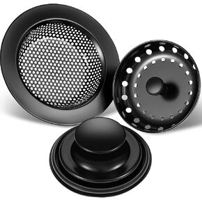 3-Piece Kitchen Sink Plug Filter. 3-in-1 Kitchen Sink Basket Filter, Universal Anti-Clogging Stainless Steel Sink Filter, Multi-Design, Suitable for Cleaning and Filtering Any Tableware Food in Saudi Arabia