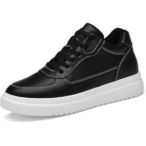 Recyphi Women's Fashion Sneakers Platform Shoes Hidden Wedge Sneakers Lace Up Casual Shoes 2.4"