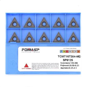 TCMT32.51 / TCMT16T304-PM of CNC Carbide Inserts for Steel Turning Cutting Tools, The Chip Breaker PM fit for Semi-Finishing Metal Cutting, 10 PCS.