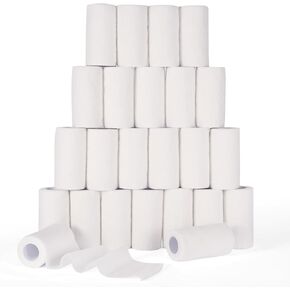 24 Pack White Self Adhesive Bandage Wrap, 2 Inch Medical Wrap Self Adherent Wrap Cohesive Bandage Rolls Self Stick Bandage Tape First Aid Gauze for Sports, Leg, Knee, Ankle, Swelling, Wrist Sprains