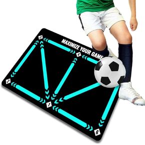 Soccer Training Mat,Non-Slip Silent Football Footstep Training Mat,Enhance Footwork and Ball Control,Durable Soccer Mat Training Tool for Ball Mastery,Ideal for Soccer Practice and Agility Drills