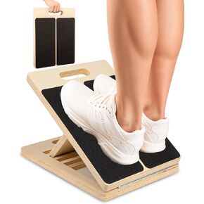 Portable Wooden Slant Board for Calf Stretching,Adjustable Calf Stretcher Slant Board,Physical Therapy Stretching Equipment,Incline Board for Knees Ankle Heel Feet Leg