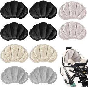 5 Pairs Heel Pads for Shoes, Heel Protectors for Shoes, Mesh Self-Adhesive Heel Pads,Backs of Heel Blister Prevention,Reusable Adhesive Heel Guards Liners,Improve Shoe Fit, 4 Colors