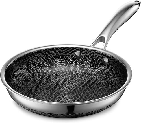 HexClad Hybrid Nonstick Frying Pan, 8-Inch, Stay-Cook Handle, Dishwasher and Oven Safe, Induction-Ready, Compatible with All Cooktops in Saudi Arabia