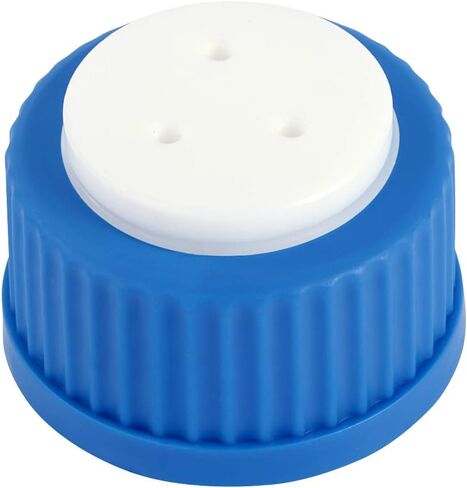Moonetto Blue GL45 4-Port Safety Filling Cap with Four Holes for Glass Bottles, 1/8 Inch OD Tubing, Complete Kit (4 pc) in Kuwait