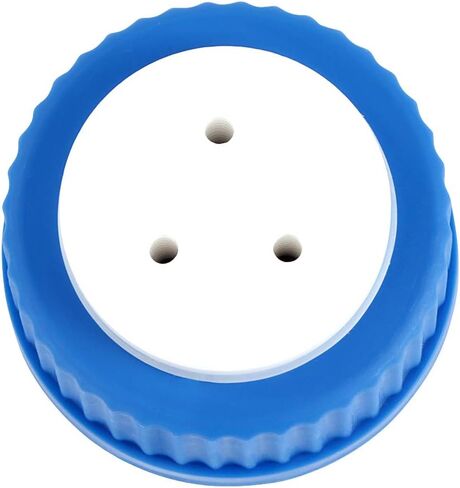 Moonetto Blue GL45 4-Port Safety Filling Cap with Four Holes for Glass Bottles, 1/8 Inch OD Tubing, Complete Kit (4 pc) in Kuwait