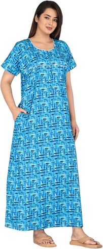 soft indian nighty for women, maxi nightgowns for women Cotton Sleepwear comfort nightwear dress, in Saudi Arabia