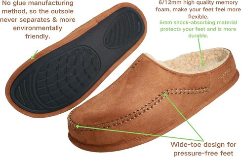 شباشب بدون كعب للرجال، أحذية منزلية مريحة للاستخدام الداخلي/الخارجي، شباشب واسعة بدون كعب in Kuwait