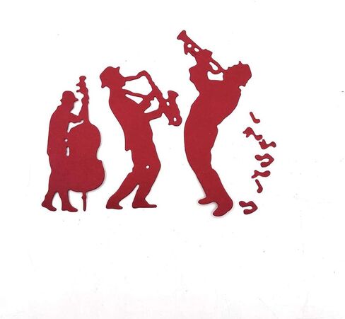 Metal A Group of People Played Musical Instruments Cutting Dies, A Couple Danced The Tango Die Cuts Embossing Stencils Template Mould for Card Scrapbooking and DIY Craft in Kuwait