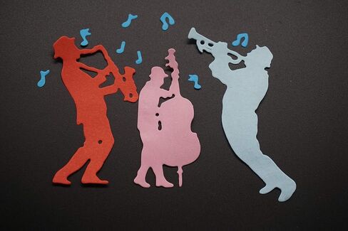 Metal A Group of People Played Musical Instruments Cutting Dies, A Couple Danced The Tango Die Cuts Embossing Stencils Template Mould for Card Scrapbooking and DIY Craft in Kuwait