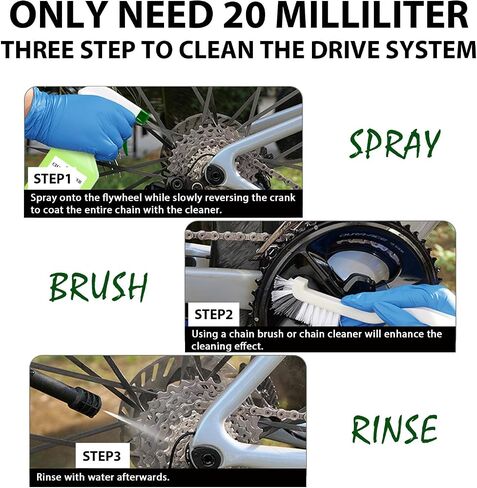 Bike Cleaner Spray Chain Degreaser: Drivetrain ＆ Brake Wash for Bicycle 350ML, Solvent Formulation, Extremely Fast Degreasing in Saudi Arabia