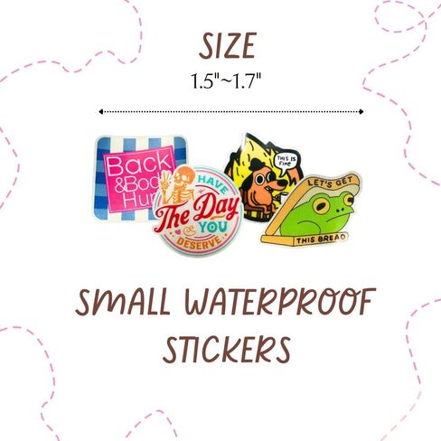 Funny Stickers Small Humor Waterproof Sticker Bulk Pack Meme Inappropriate Sarcastic Weird Crazy for Adult Laptop Water Bottles Mental Health Planner Work Office Healthcare Medical BumperGifts (200) in Saudi Arabia