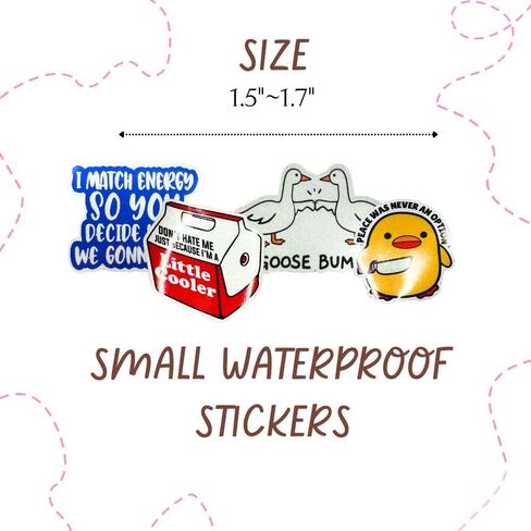Funny Stickers Small Humor Waterproof Sticker Bulk Pack Meme Inappropriate Sarcastic Weird Crazy for Adult Laptop Water Bottles Mental Health Planner Work Office Healthcare Medical BumperGifts (200) in Saudi Arabia