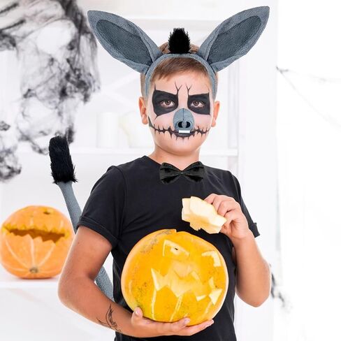 Animal Costume Accessory Cosplay Mouse Donkey Ear Tail Bow Tie Set Birthday Halloween Christmas Party Dress Up Costume Set in Saudi Arabia