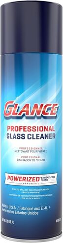 منظف ​​الزجاج الاحترافي القوي من GLANCE 101109731، تركيبة رغوية تلتصق بالنوافذ والمرايا والأسطح الصلبة، رذاذ الهباء الجوي، 19 أونصة in Kuwait