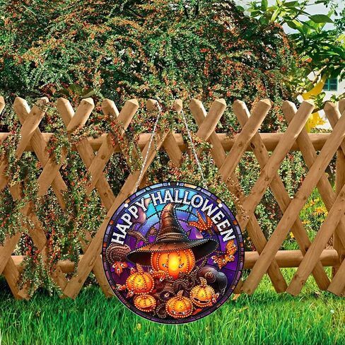 عيد الميلاد تخزين الماس اللوحة شنقا مجموعات DIY الاكريليك الماس الفن Suncatchers جدار علامة نافذة جنوم إكليل الرعب الماس اللوحة عيد الميلاد جورب قلادة الحلي الزينة للبالغين (C) in Kuwait