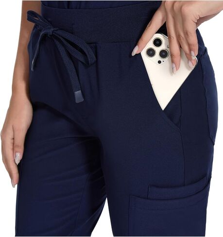 COZYFIT Scrub Pants for Women - Cargo Pants Scrubs with 7 Pockets,Soft Stretch in Kuwait