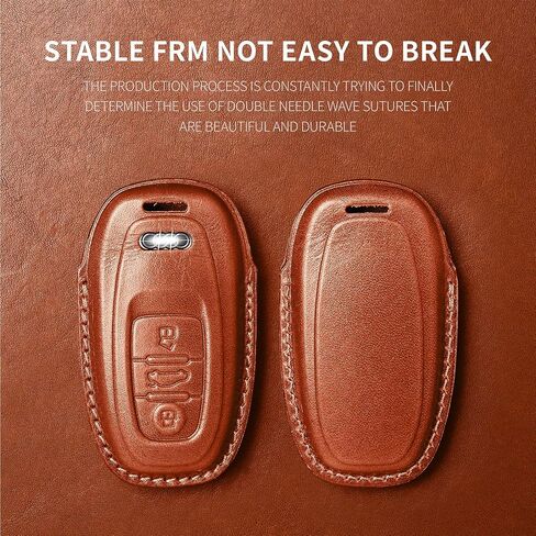 Tukellen Compatible with Audi Key Fob Cover Genuine Leather with Keychain,Leather Key Case Key Shell Compatible with Audi R8 Q5 Q7 S3 S4 S5 S6 S7 S8 SQ5 RS5 RS7 A4 A5 A6 A7 A8 Keyless Entry-Black in Saudi Arabia