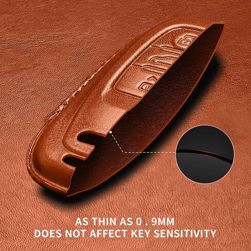 Tukellen Compatible with Audi Key Fob Cover Genuine Leather with Keychain,Leather Key Case Key Shell Compatible with Audi R8 Q5 Q7 S3 S4 S5 S6 S7 S8 SQ5 RS5 RS7 A4 A5 A6 A7 A8 Keyless Entry-Black in Saudi Arabia