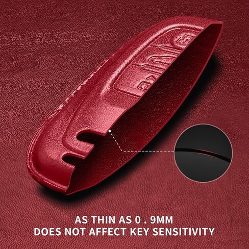 Tukellen Compatible with Audi Key Fob Cover Genuine Leather with Keychain,Leather Key Case Key Shell Compatible with Audi R8 Q5 Q7 S3 S4 S5 S6 S7 S8 SQ5 RS5 RS7 A4 A5 A6 A7 A8 Keyless Entry-Black in Saudi Arabia