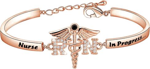 CHOORO Nurse in Progress Student Nurse Zircon Bracelet Nursing Student Jewelry Future Nurse Gift Nurse Graduation Jewelry in Saudi Arabia