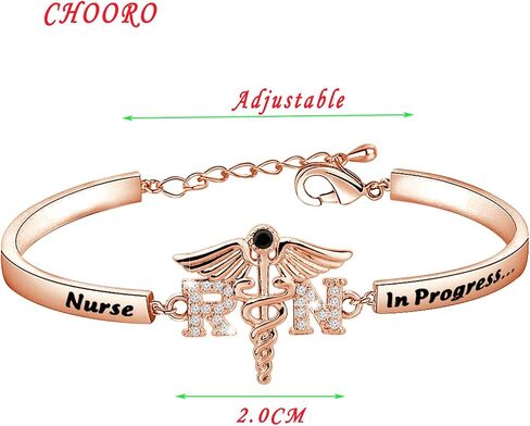 CHOORO Nurse in Progress Student Nurse Zircon Bracelet Nursing Student Jewelry Future Nurse Gift Nurse Graduation Jewelry in Saudi Arabia