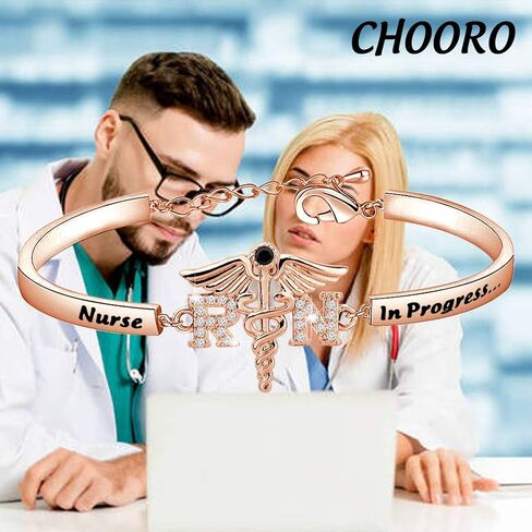 CHOORO Nurse in Progress Student Nurse Zircon Bracelet Nursing Student Jewelry Future Nurse Gift Nurse Graduation Jewelry in Saudi Arabia