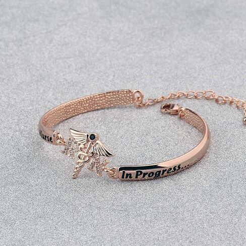 CHOORO Nurse in Progress Student Nurse Zircon Bracelet Nursing Student Jewelry Future Nurse Gift Nurse Graduation Jewelry in Saudi Arabia