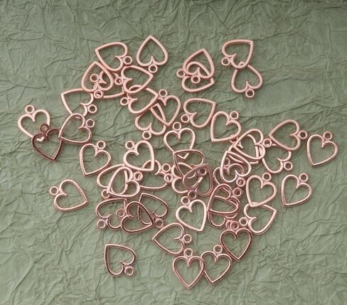 Ruwado 50 pcs Hollow Heart Jewelry Making Kits for Jewelry Making Small 1.5 x 1.2 cm Cute Accessories for DIY Crafting Project Christmas Tree Décor Necklace Bracelet Keychain Earring (Colorful) in Saudi Arabia